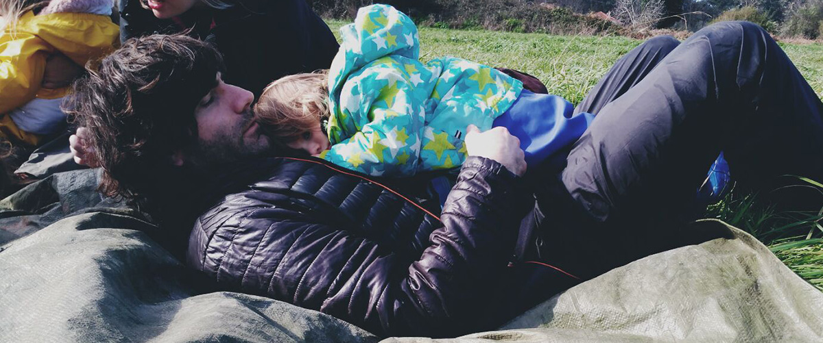 niña y padre
